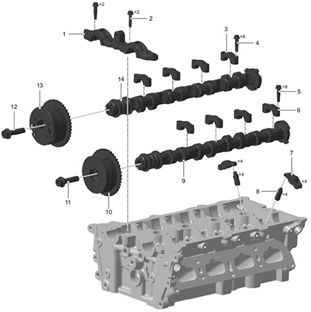 Головка блока цилиндров EXEED LX