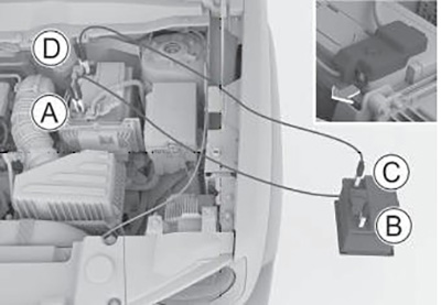 Запуск двигателя от сторонней аккумуляторной батареи Haval Dargo