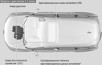 Идентификационные номера Honda CR-V