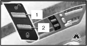 Блокировка и разблокировка изнутри Mercedes S-класс w221