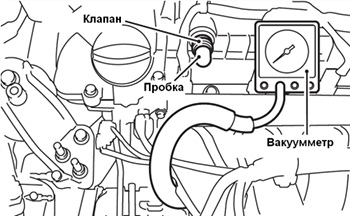 Проверка разрежения во впускном коллекторе Mitsubishi ASX