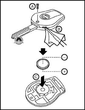 Замена элемента питания пульта Nissan Juke