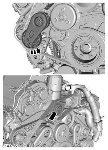 Ремень привода вспомогательных агрегатов, натяжитель ремня привода вспомогательных агрегатов Range Rover Sport с 2013 года