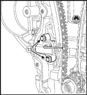 Снятие цепи привода ГРМ Renault Scenic