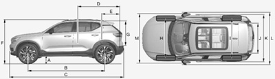 Техническая информация автомобиля Volvo XC40