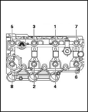 Снятие головки блока цилиндров VW Polo