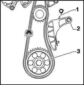Установка цепи привода ГРМ VW Polo